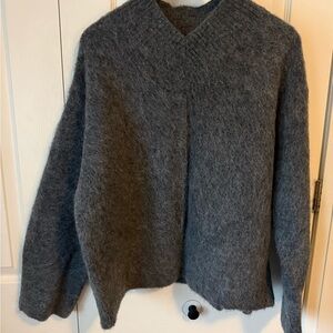 H&M Charcoal V-Neck Sweater